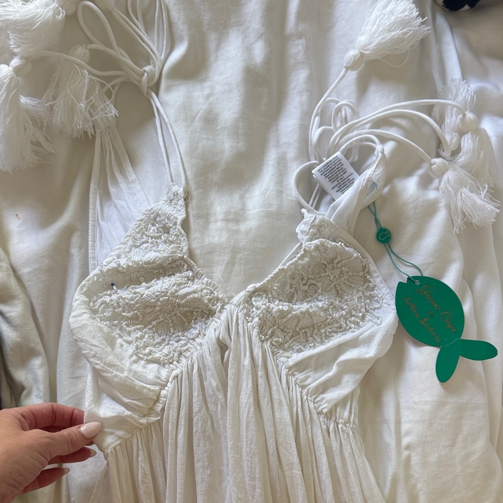 White flowy mini Dress - Picture 3 of 5